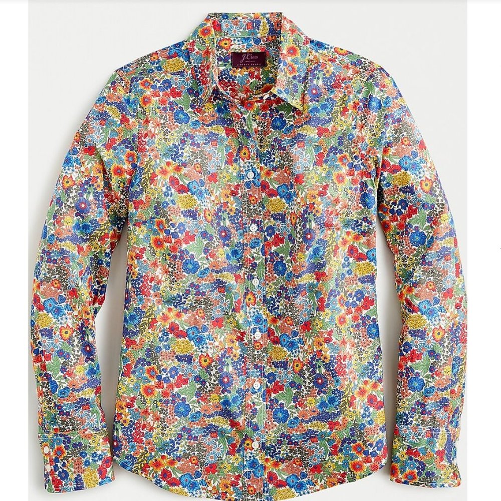 J. Crew Perfect Shirt in Liberty Art  Margaret Annie floral 8
